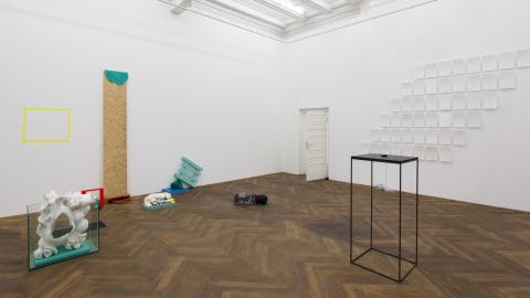 Berlin Masters 2014. Installation view. From left to right: Verena Schmidt, Felix Kiessling, Paul Darius